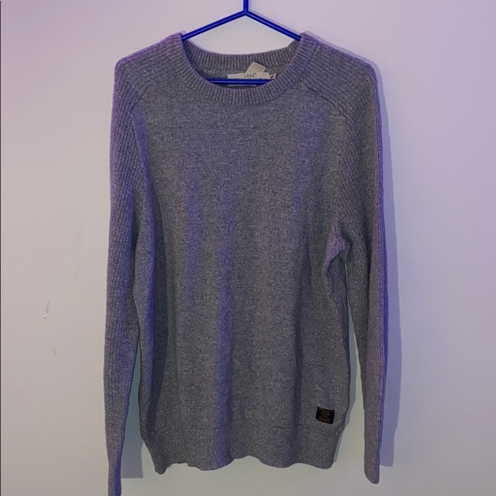 H&M L.O.G.G men’s knit grey sweater. Size large.